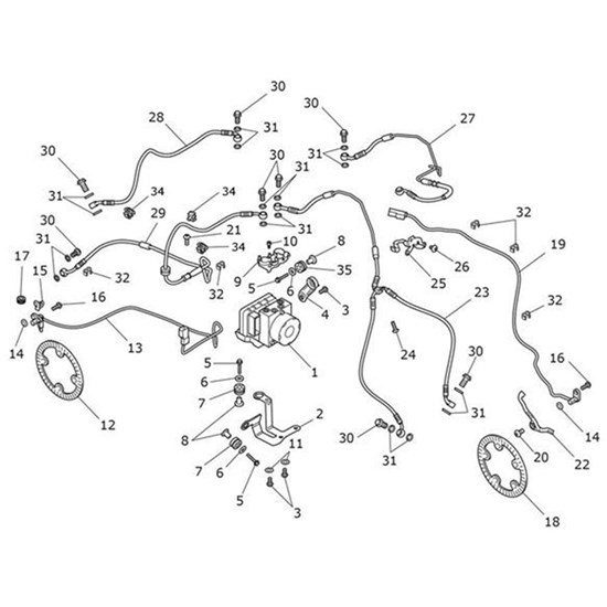 Bild von Brake Line, Front M/Cylinder