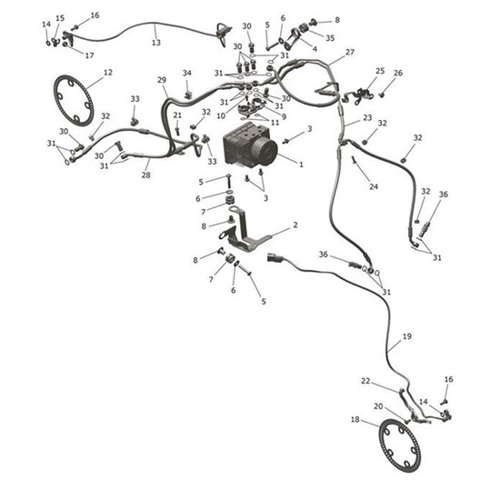 Bild von Brake Line, Front M/Cylinder