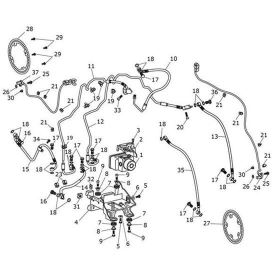 Bild von Brake Line, HS to Cal, Front