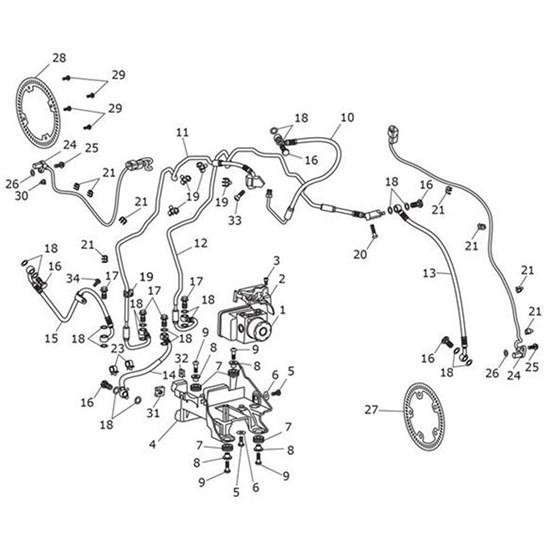 Bild von Brake Line, HS to Cal, Front