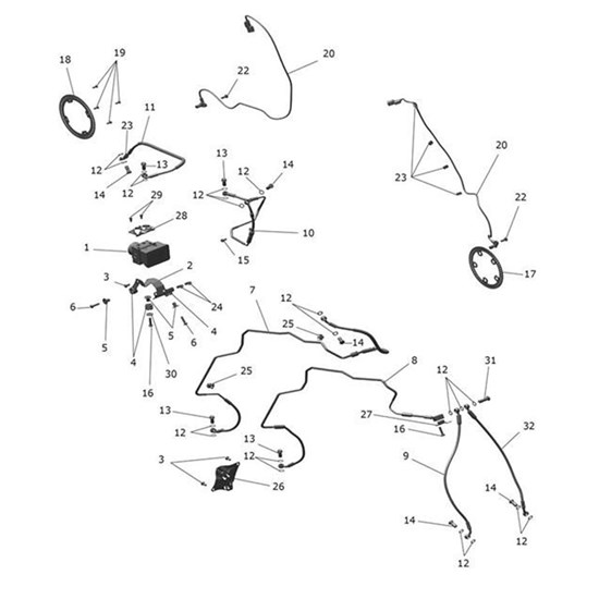 Bild von Brake Line, Headstock to Caliper, Front R