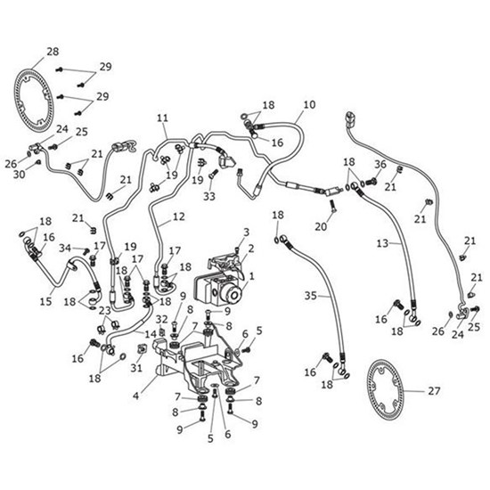Bild von Brake Line, M/Cyl to Mod, Rear