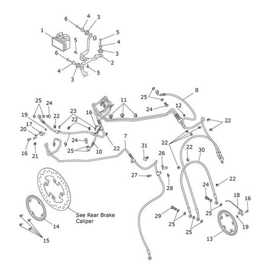 Bild von Brake Line, Mod to Fr Cal