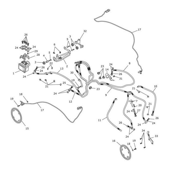 Bild von Brake Line, Modulator to Headstock