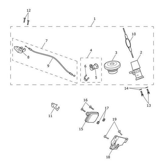 Bild von Cable Bracket, Seat Lock