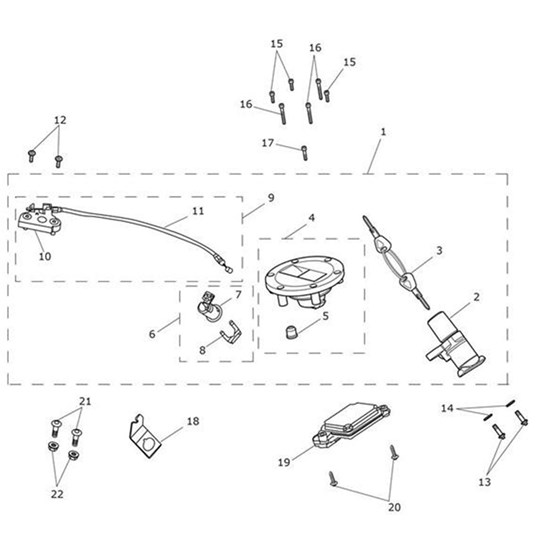 Bild von Cable Bracket, Seat Lock