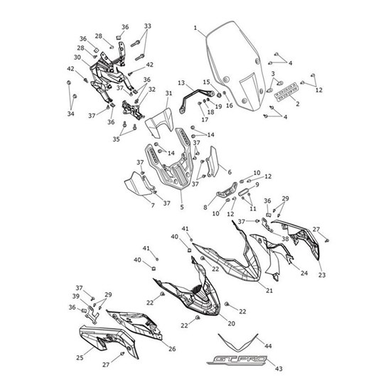 Bild von Cable Tidy Moulding Assy