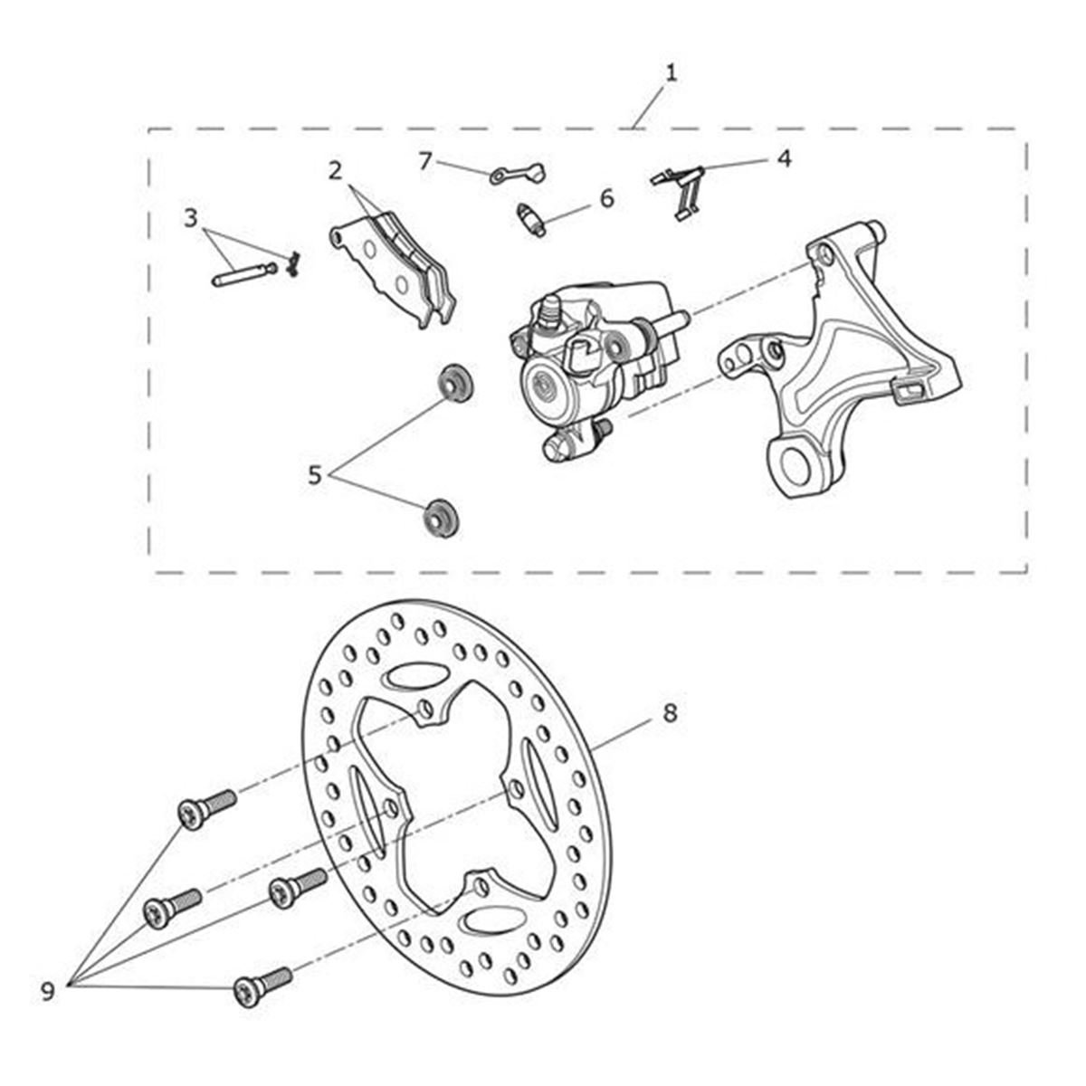 Bild von Caliper, Rear, Titanium
