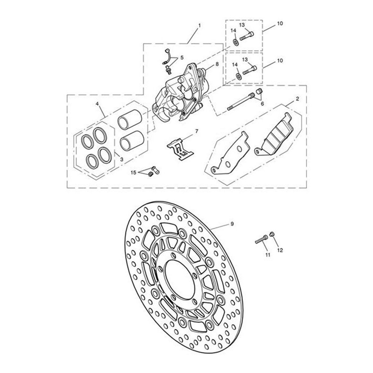 Bild von Caliper Assy, LH, Z90 Pads