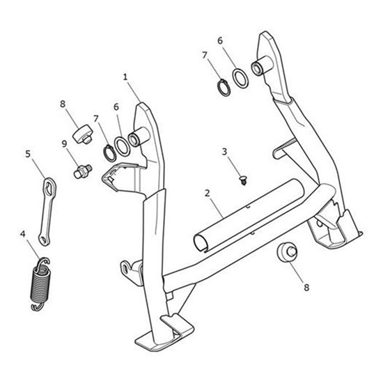 Bild von Centrestand Assy, Short