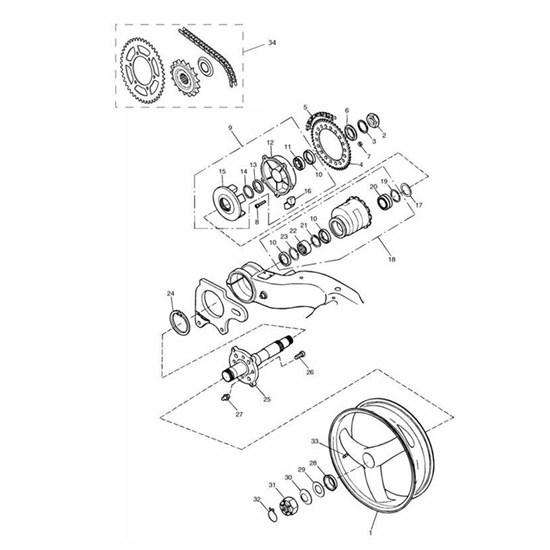 Bild von Chain & Sprocket Kit, 106/42/18