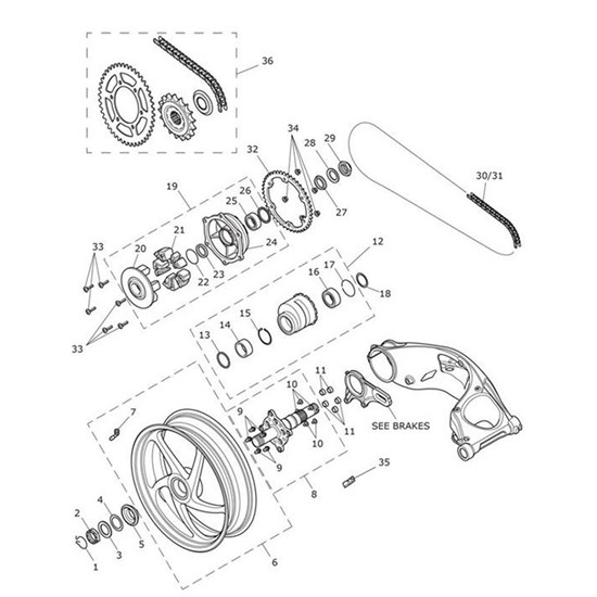 Bild von Chain & Sprocket Kit, 108/44/17