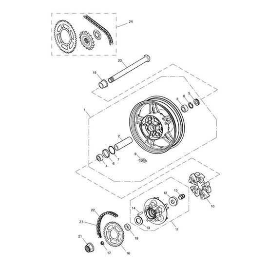 Bild von Chain & Sprocket Kit, 112/42/18, Black