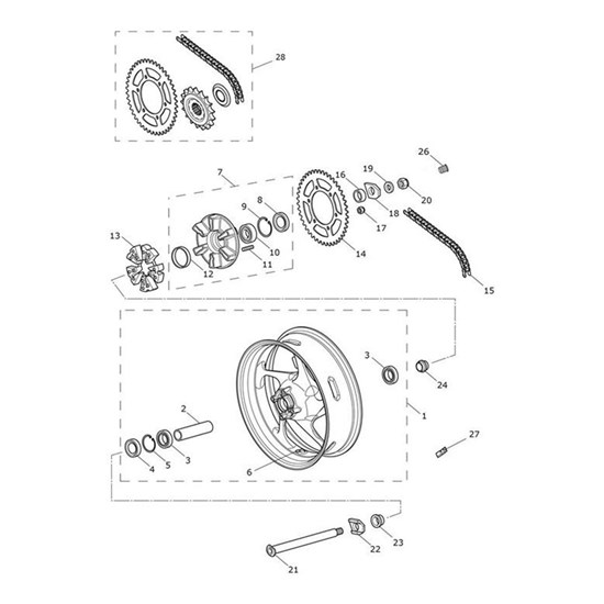 Bild von Chain & Sprocket Kit, 113/47/15