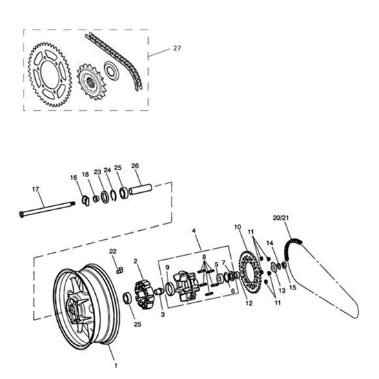 Bild von Chain & Sprocket Kit, 114/44/18