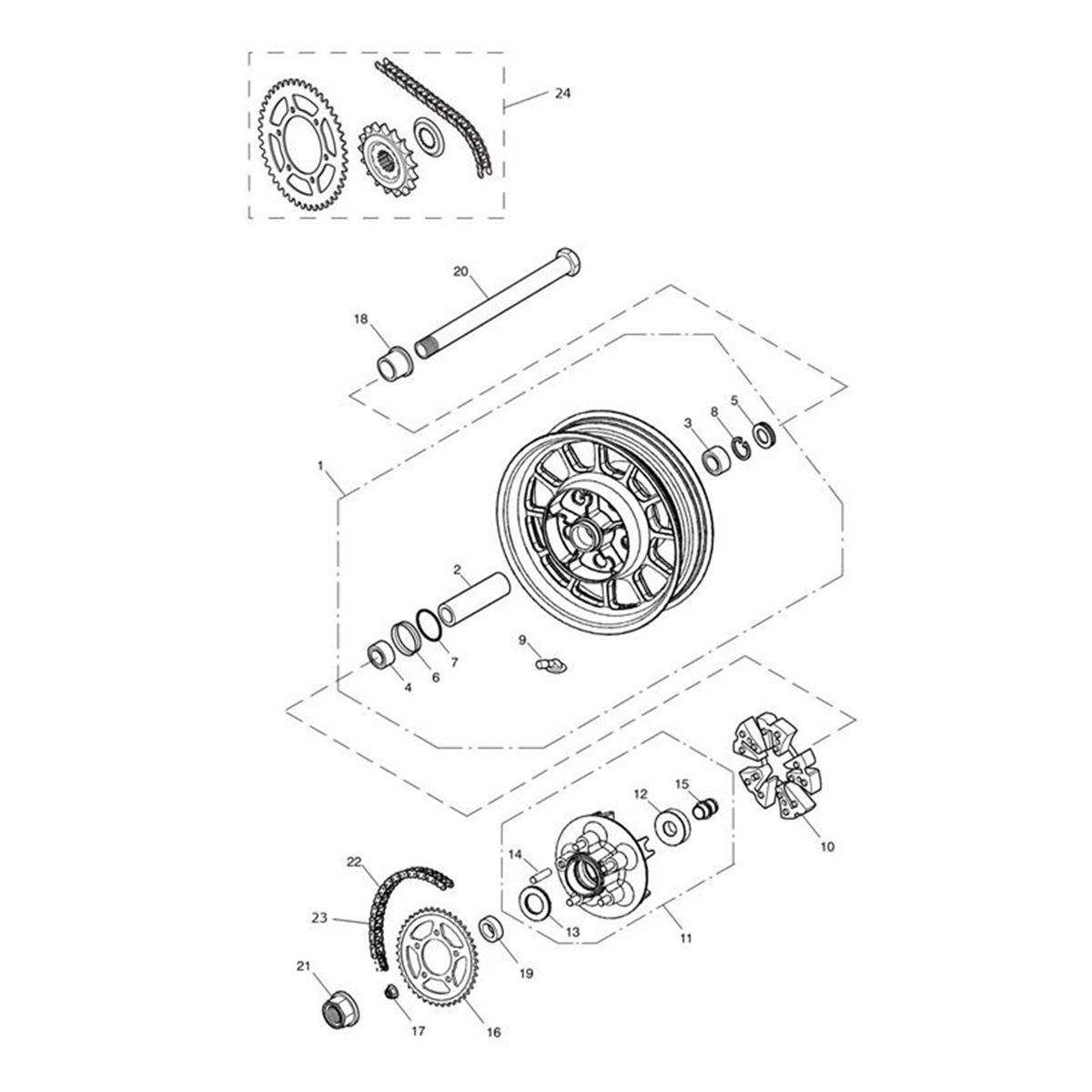 Bild von Chain & Sproket Kit, 112/42/18