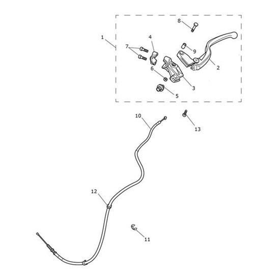 Bild von Clamp, Clutch Lever Bracket