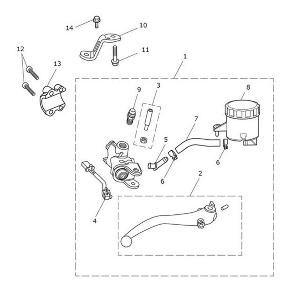 Bild von Clamp, Handlebar Controls, RH