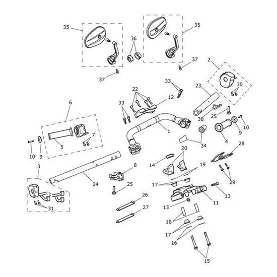 Bild von Clamp, Handlebar Upper, 25.4, Slv