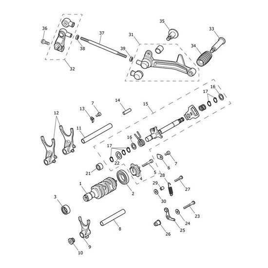 Bild von Clamp Assy, Gearchange, Satin