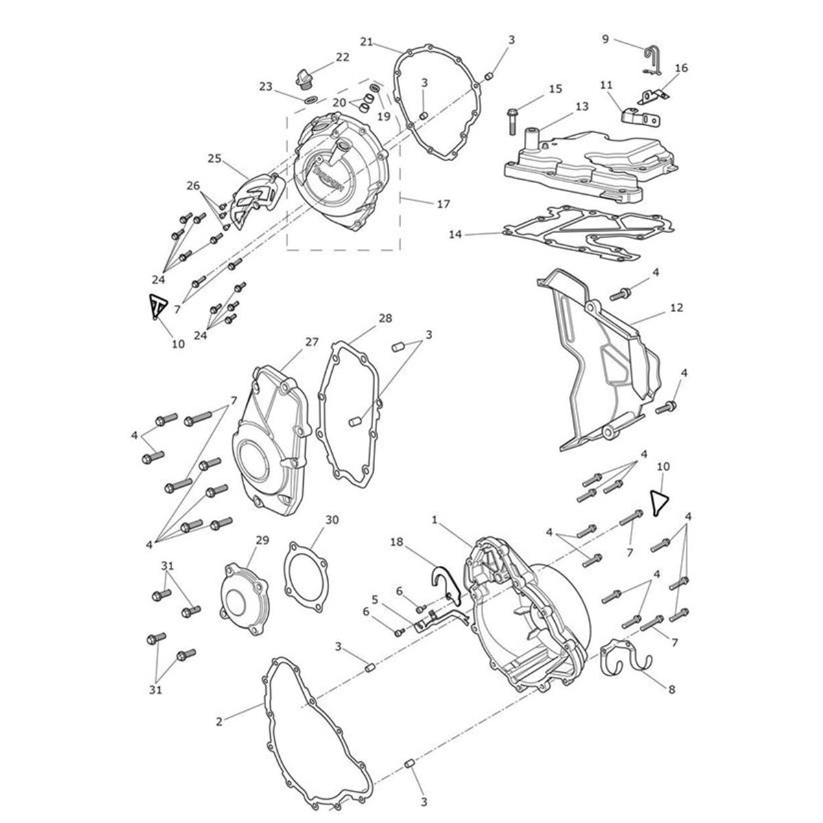 Picture of Clutch Cover Assembly, Grey