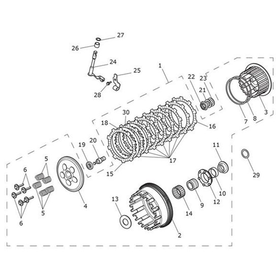 Bild von Clutch Outer, Spares Assembly