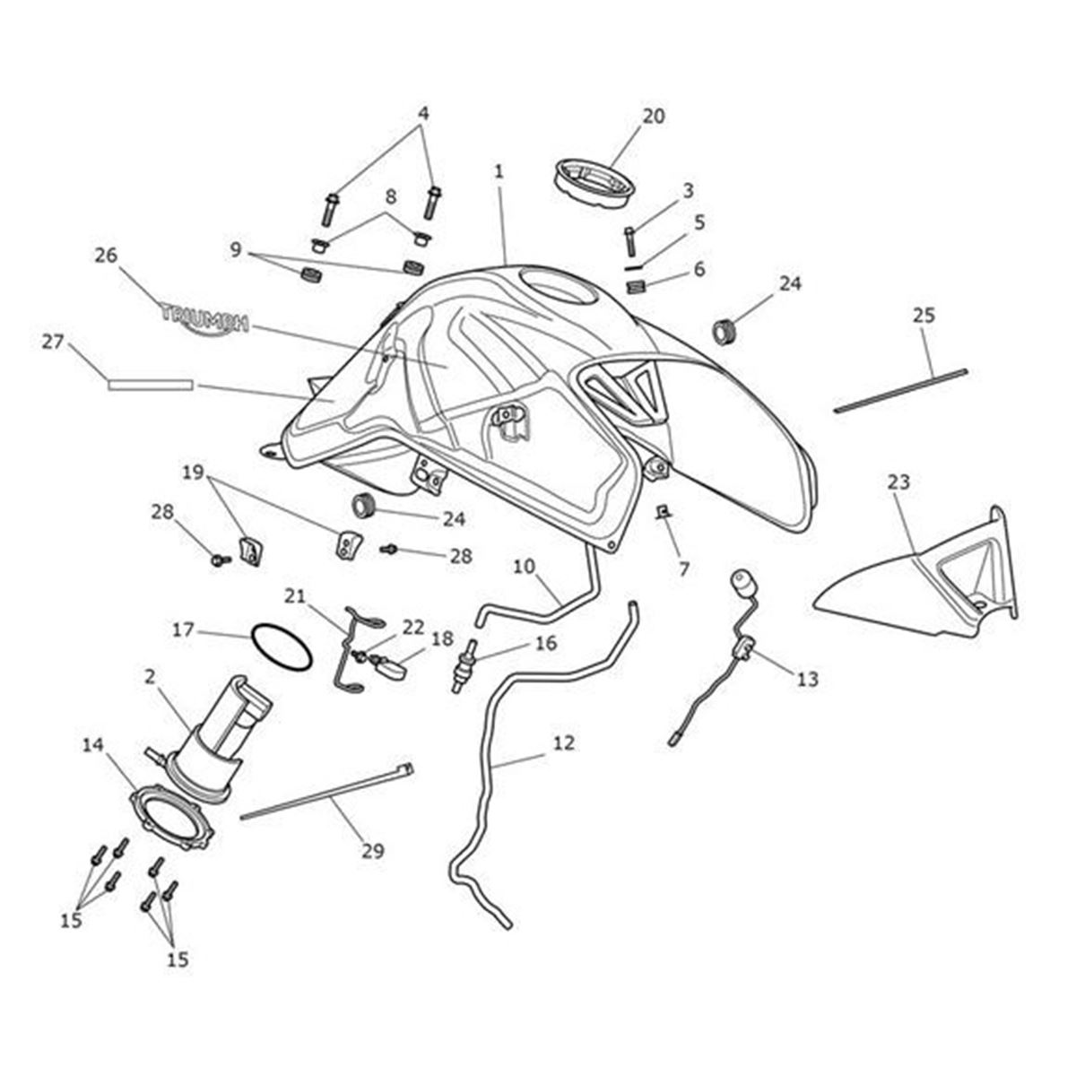 Bild von Cover, Front Fuel Tank Mount