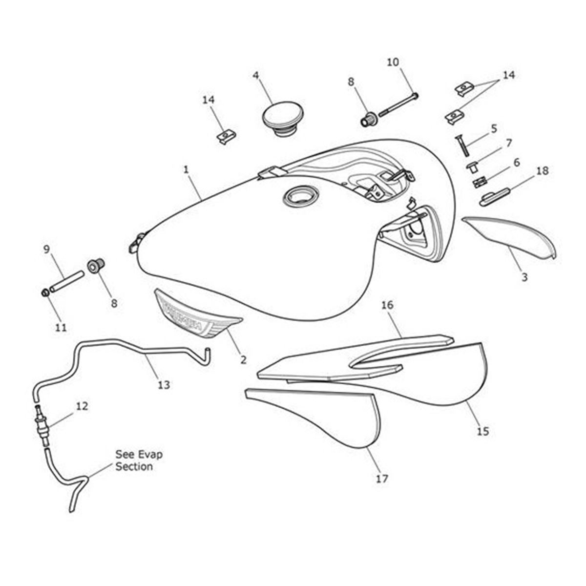 Bild von Cover, Fuel Tank Bracket