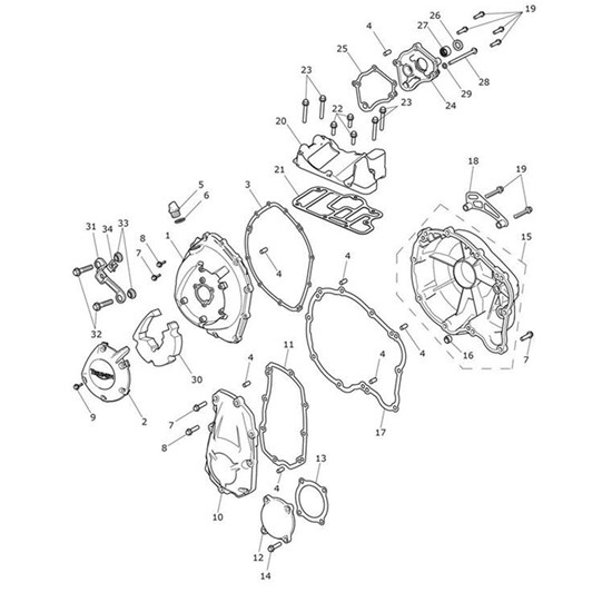 Bild von Cover, LH Crank, Assy