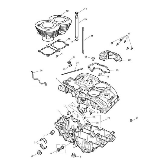 Bild von Crankcase Assy, Blk/B & Chr