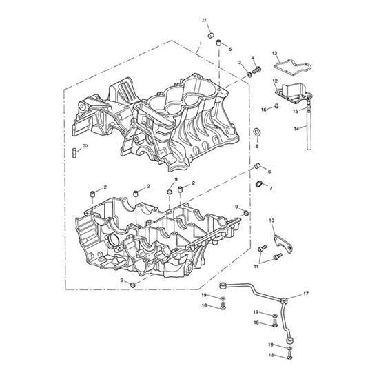 Bild von Crankcase Assy, Spares, Crinkle Black