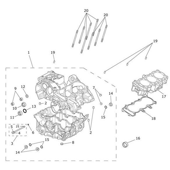 Bild von Crankcase Assy, Spares Kit