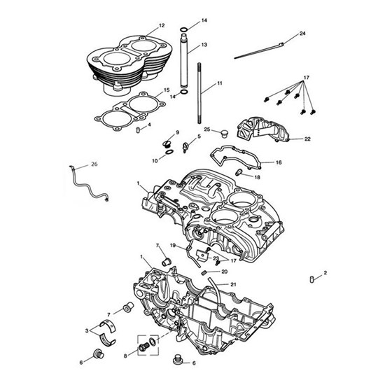 Bild von Crankcase Kit, Slv/B & Laq