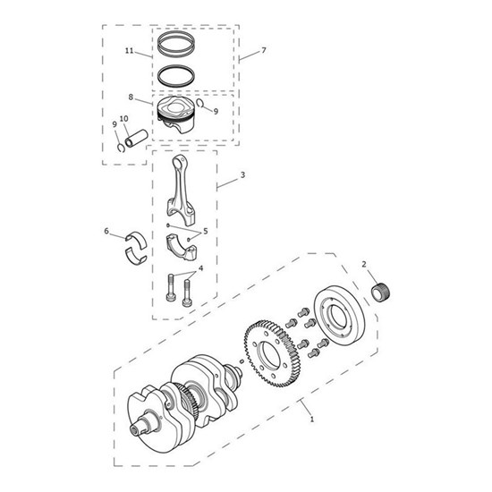 Bild von Crankshaft Assy, 1200