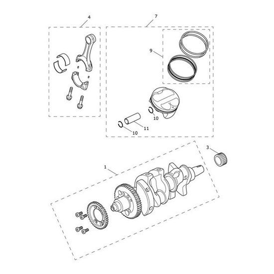 Bild von Crankshaft Assy, 3 Cylinder