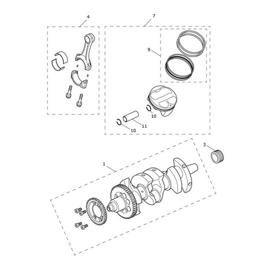 Bild von Crankshaft Assy, 3 Cylinder