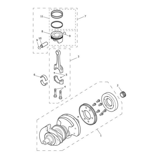 Bild von Crankshaft Assy, 900, LW