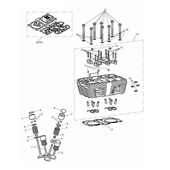 Bild von Cyl Hd, 2 Cyl Assy