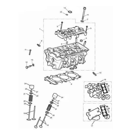 Bild von Cyl Head, 3 Cyl, SAI, Black
