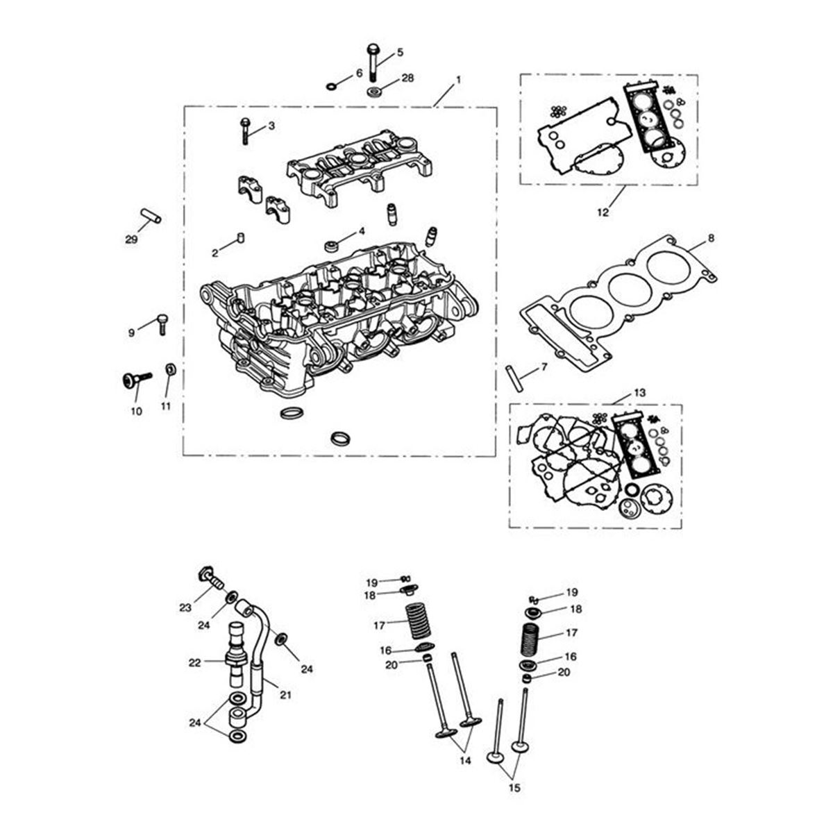 Bild von Cylinder Head, M/CD, SAI, Crinkle Black