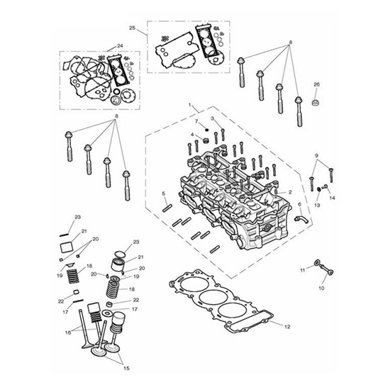 Bild von Cylinder Head Assy, 3 Cyl, Black