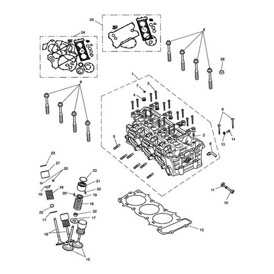 Bild von Cylinder Head Assy, 3 Cyl