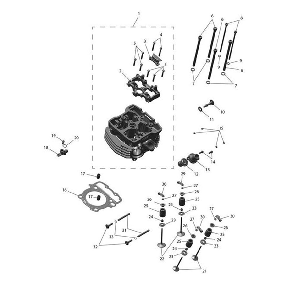 Bild von Cylinder Head with Holder Cam