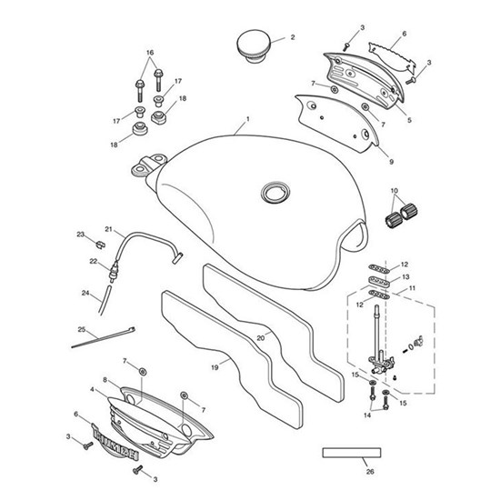 Bild von DECAL, FUEL TANK