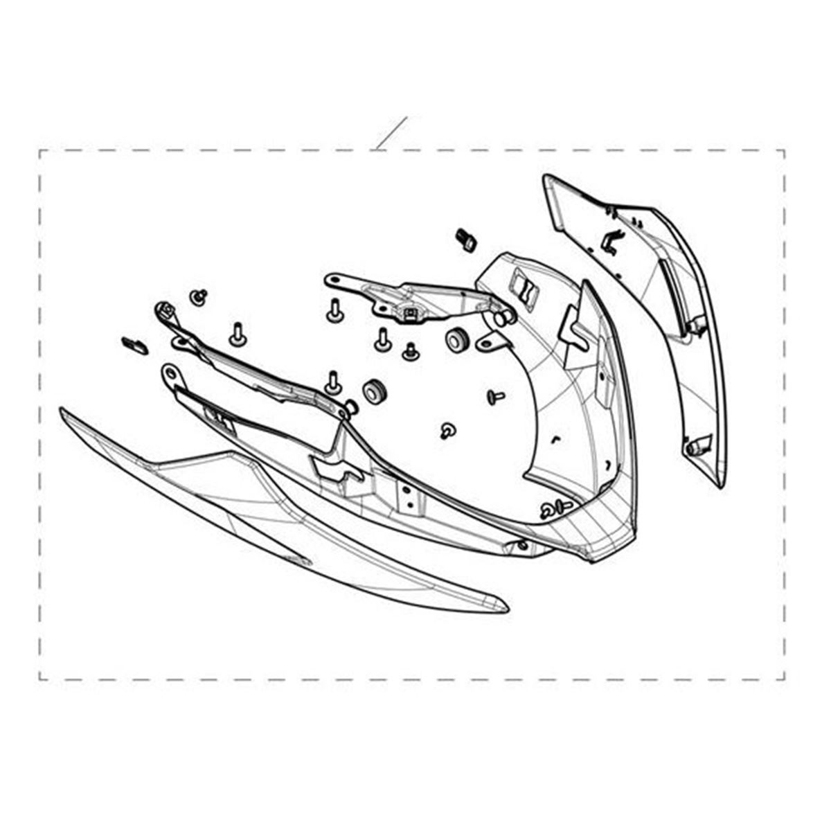 Bild von Decal, Bellypan, LH, Storm Grey/Aluminium Silver