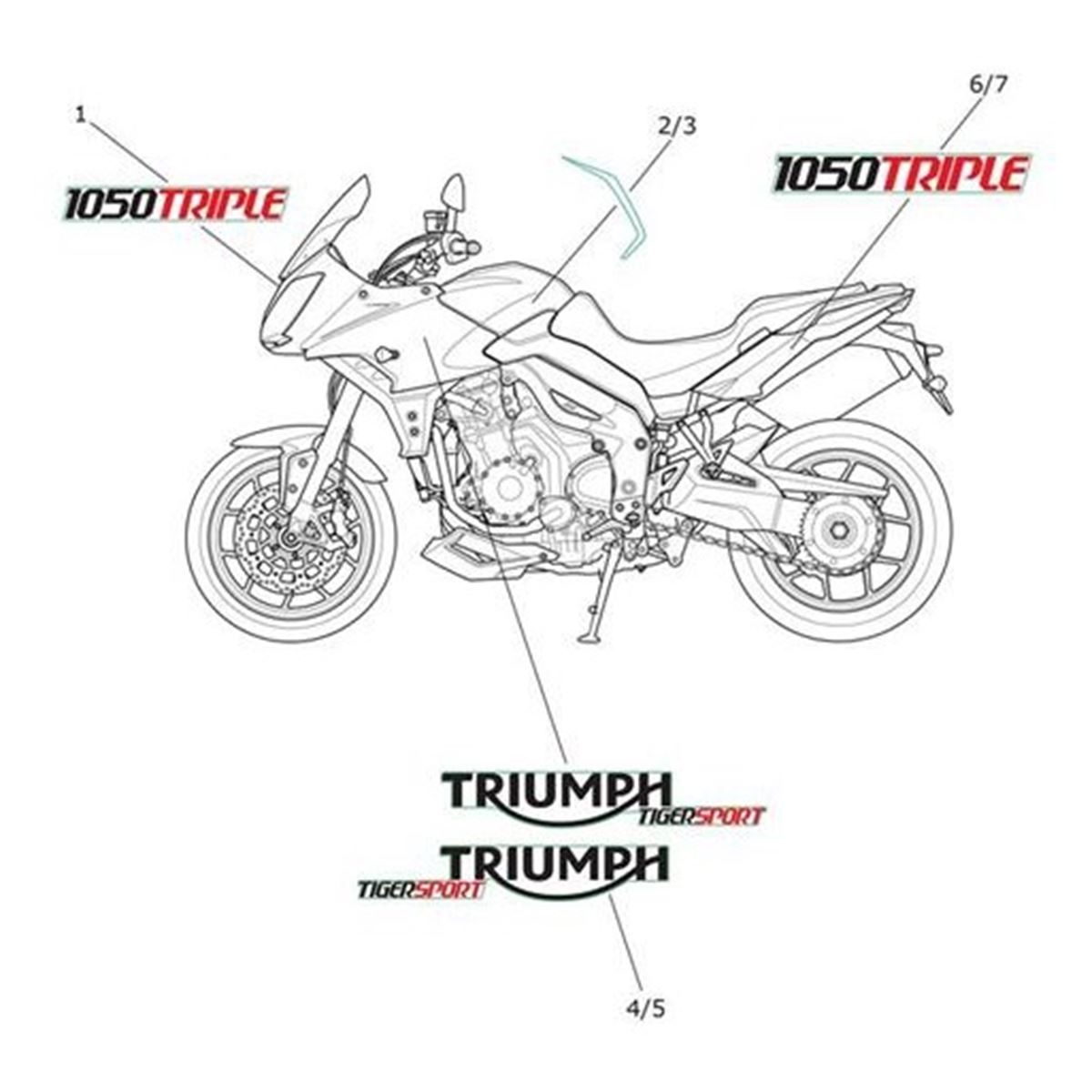 Bild von Decal, Cockpit (white/red)