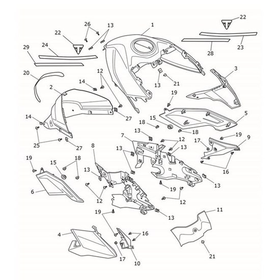 Bild von Decal, Fairing Upper, RH, Gold