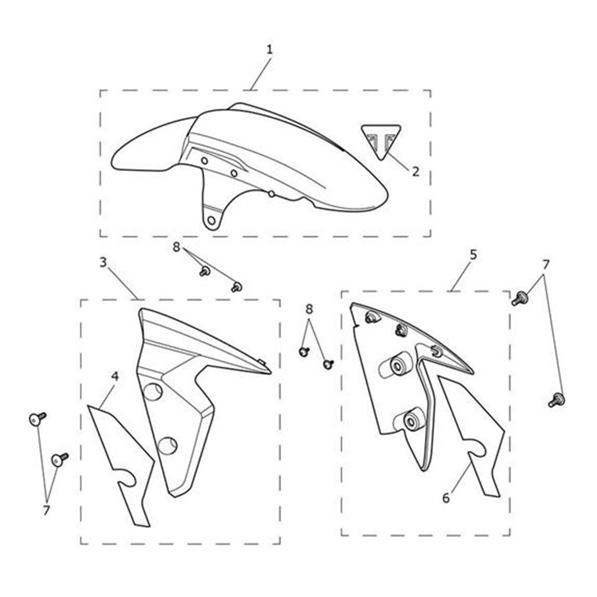 Bild von Decal, Front Mudguard, Centre, Matt Silver