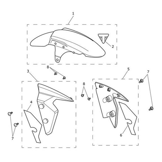 Bild von Decal, Front Mudguard, Centre, Matt Silver