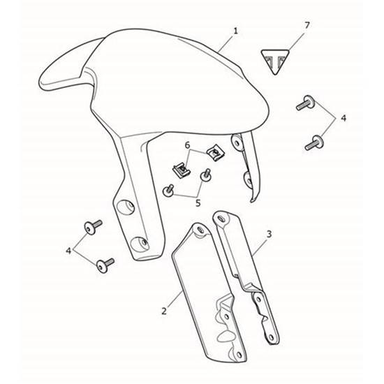 Bild von Decal, Front Mudguard, Matt Black